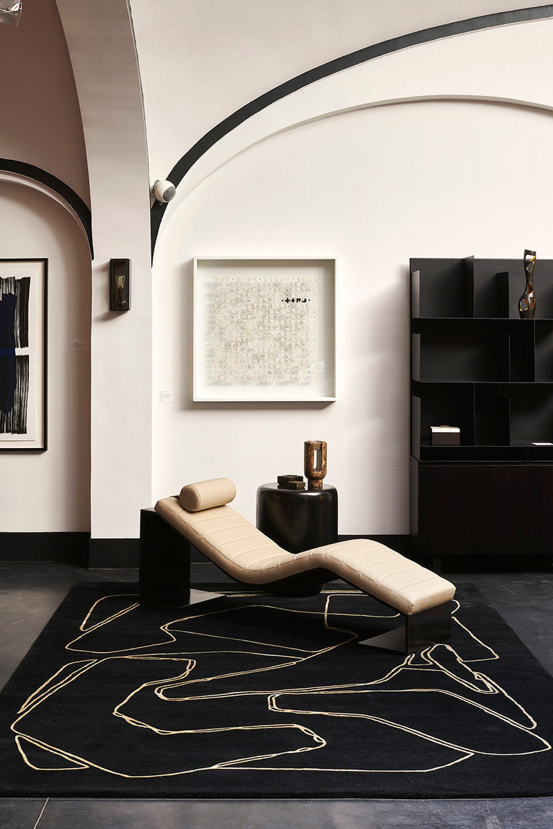 Tapis noir en laine et viscose - Amalgame Noir - 2 - Toulemonde Bochart