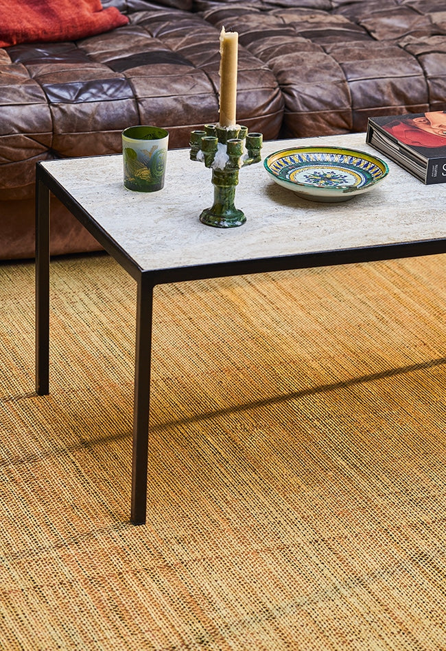 Tapis beige en laine et fibre de bambou - Dotty Or - 3 - Toulemonde Bochart