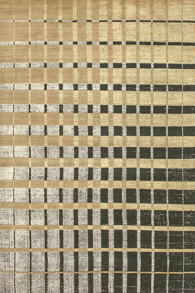 Tapis brun en laine et bambou - Isadora Or - 1 - Toulemonde Bochart