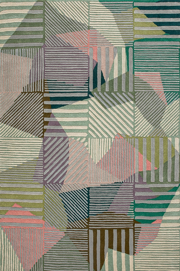 Tapis vert en laine - Prisme Jardin - 1 - Toulemonde Bochart