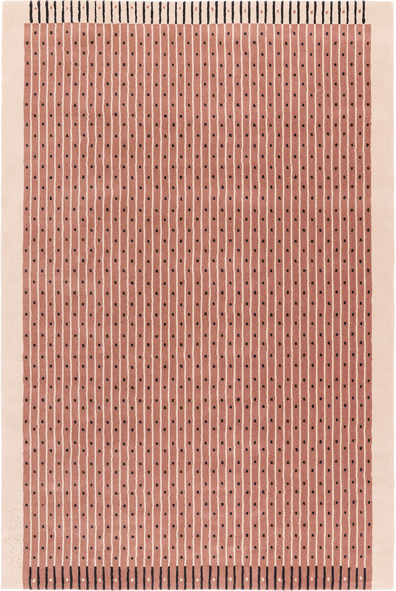Tapis rose en laine - Exclamation Bois de rose - 1 - Toulemonde Bochart