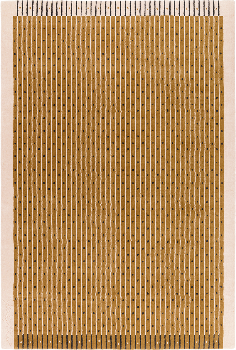 Tapis brun en laine - Exclamation Tabac - 1 - Toulemonde Bochart