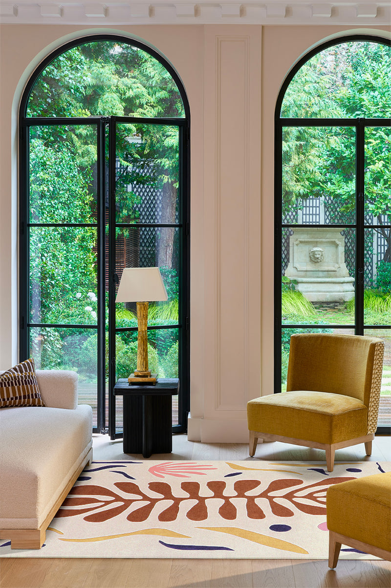 Tapis brun en laine - Corail Ocre - 2 - Toulemonde Bochart