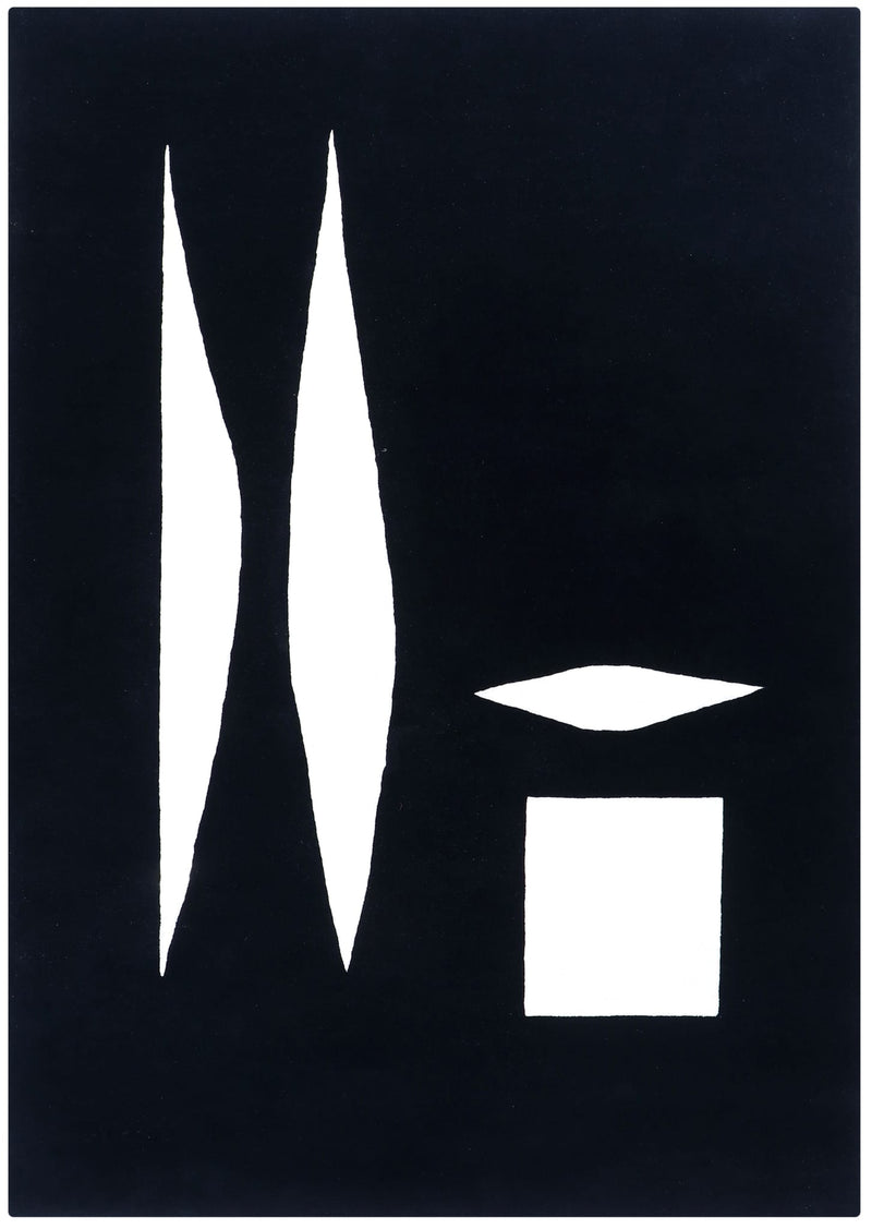 Tapis noir en laine - Nanquim Noir - 1 - Toulemonde Bochart