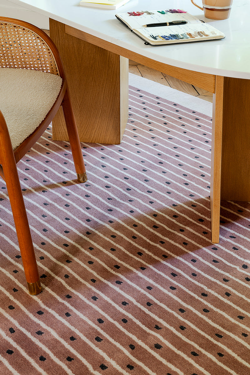 Tapis rose en laine - Exclamation Bois de rose - 3 - Toulemonde Bochart