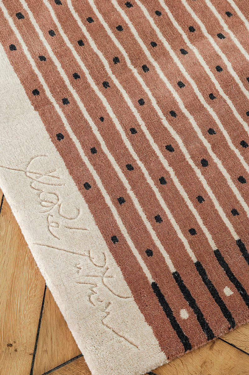 Tapis rose en laine - Exclamation Bois de rose - 4 - Toulemonde Bochart