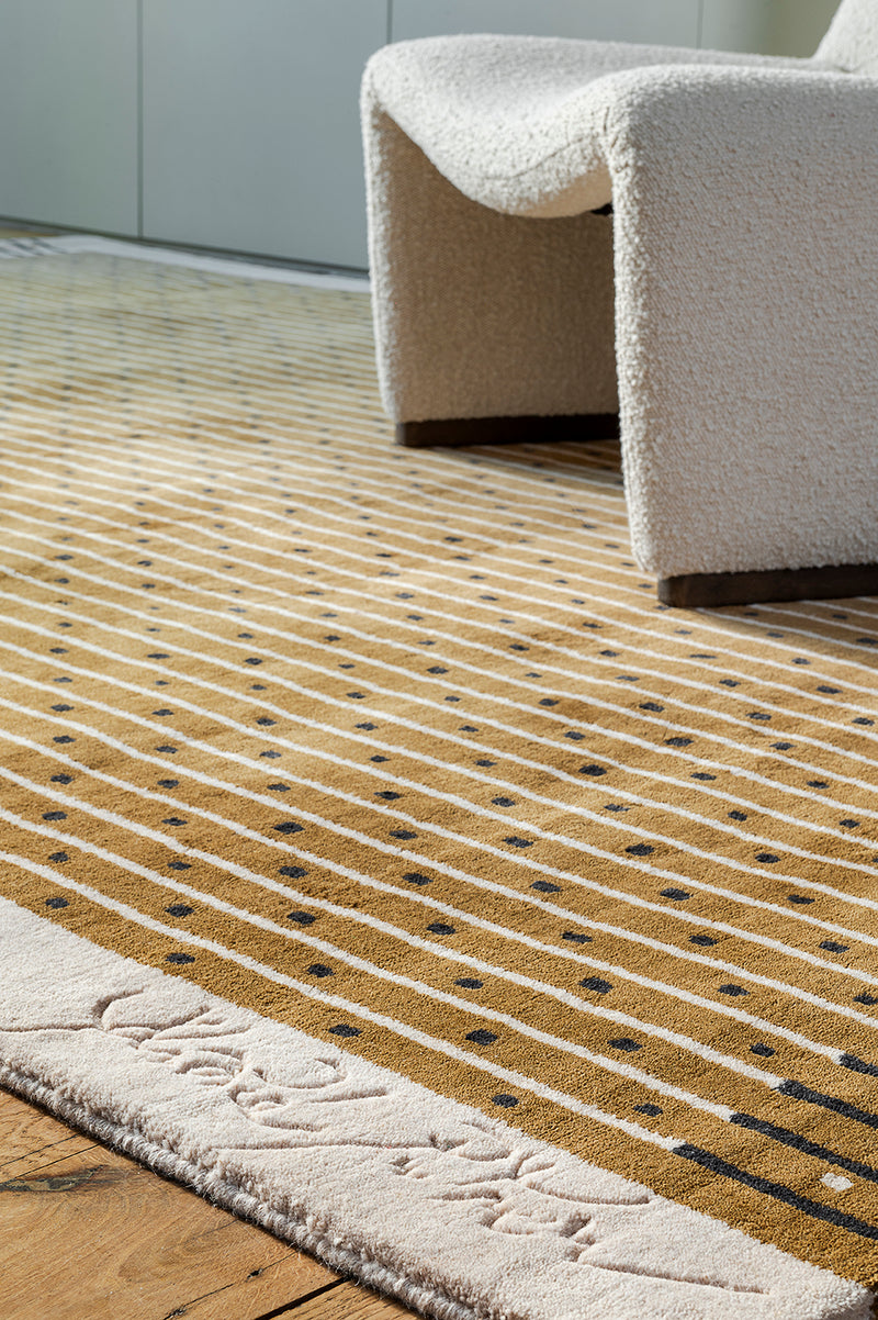 Tapis brun en laine - Exclamation Tabac - 5 - Toulemonde Bochart