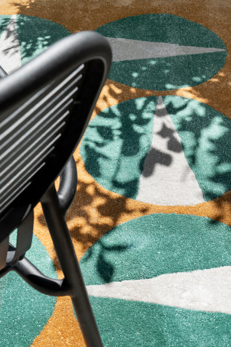 Tapis brun en PET recyclé - Gouache Outdoor Terre - 3 - Toulemonde Bochart