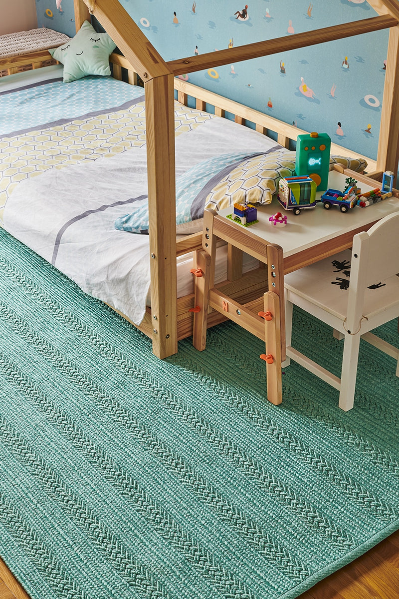 Tapis vert en polypropylène - Torsade Celadon - 2 - Toulemonde Bochart