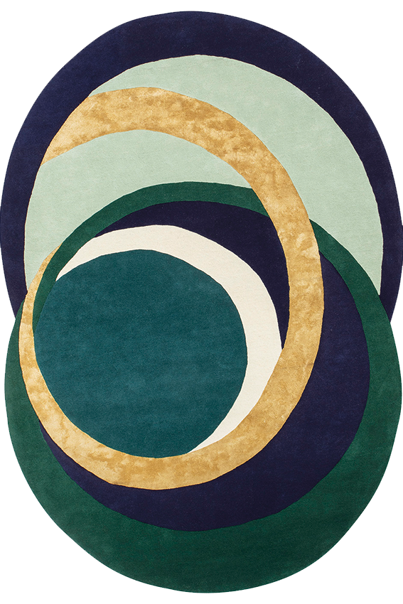 Tapis vert en laine et viscose - Alliances Forêt - 1 - Toulemonde Bochart