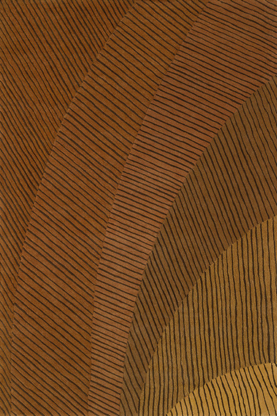 Tapis brun en laine - Ammonite Ocre - 1 - Toulemonde Bochart