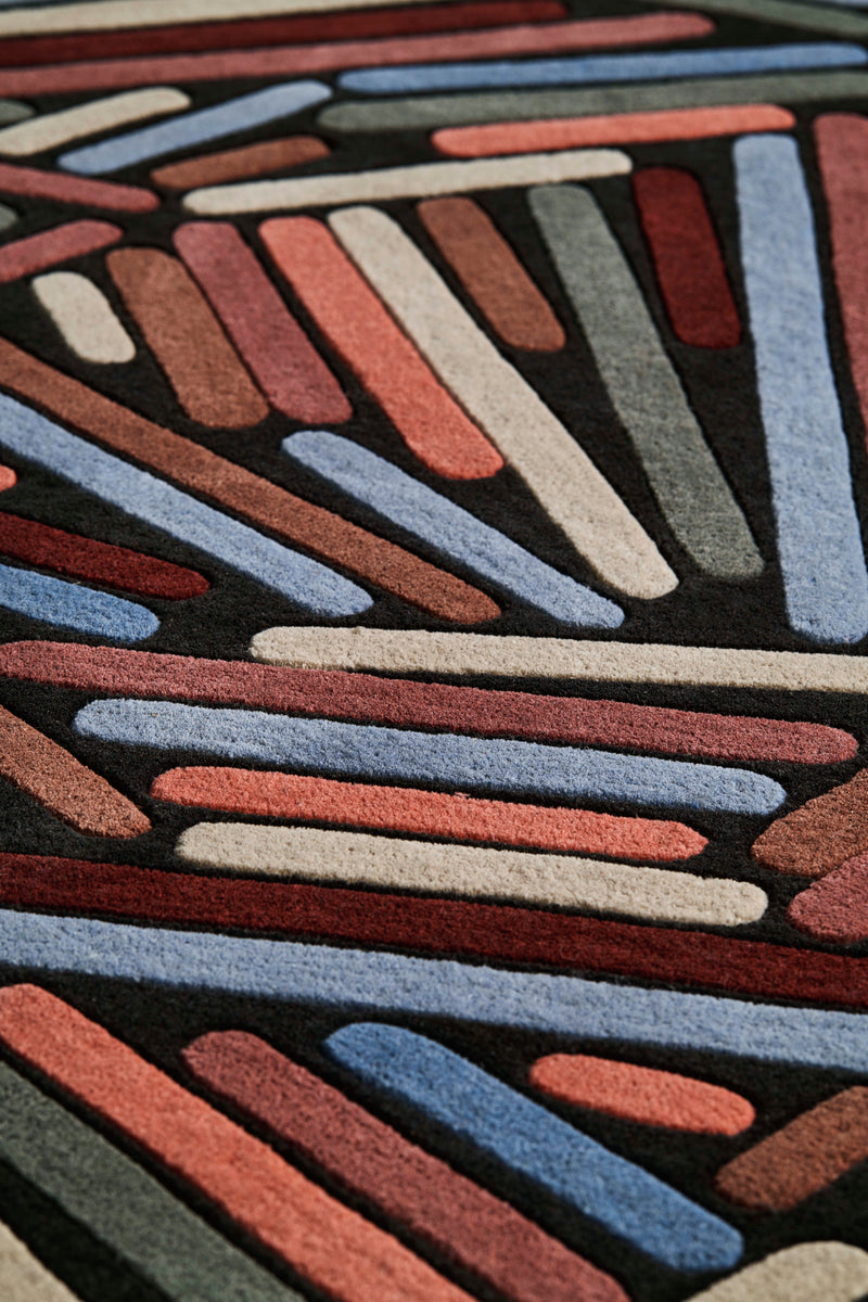 Tapis multicolore hiver en laine - Brindilles Hiver - 5 - Toulemonde Bochart