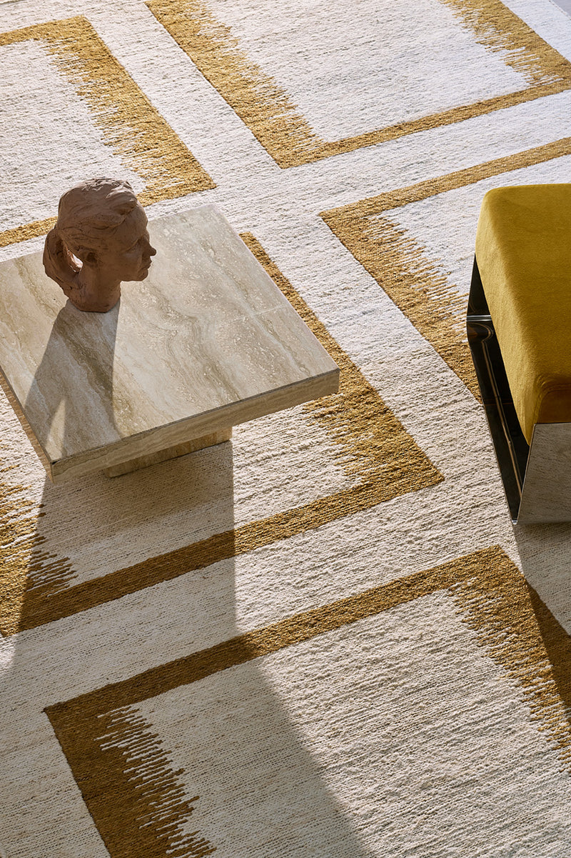 Tapis ocre 100% golden jute - Ciutadella Gold - 4 - Toulemonde Bochart