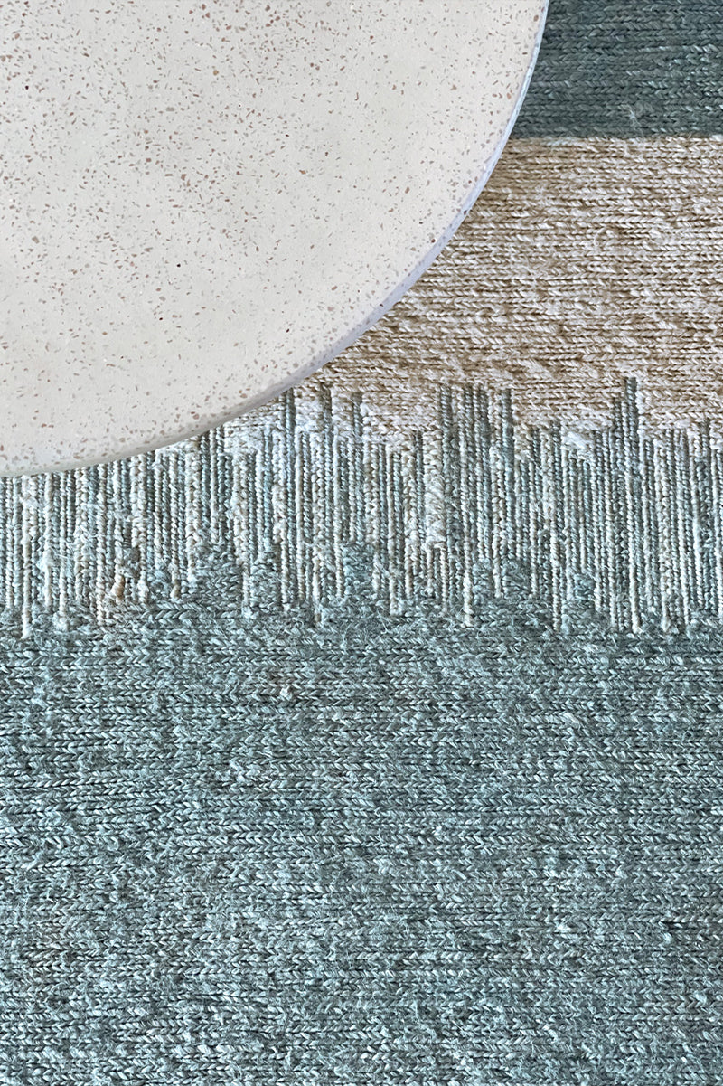 Tapis bleu 100% golden jute - Figueras Aqua - 7 - Toulemonde Bochart