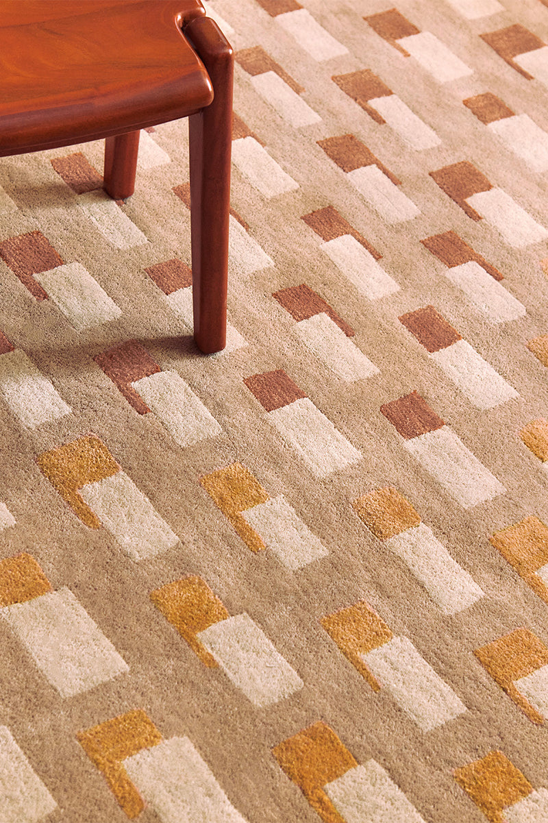 Tapis brun en laine - Ombra Terracotta - 3 - Toulemonde Bochart