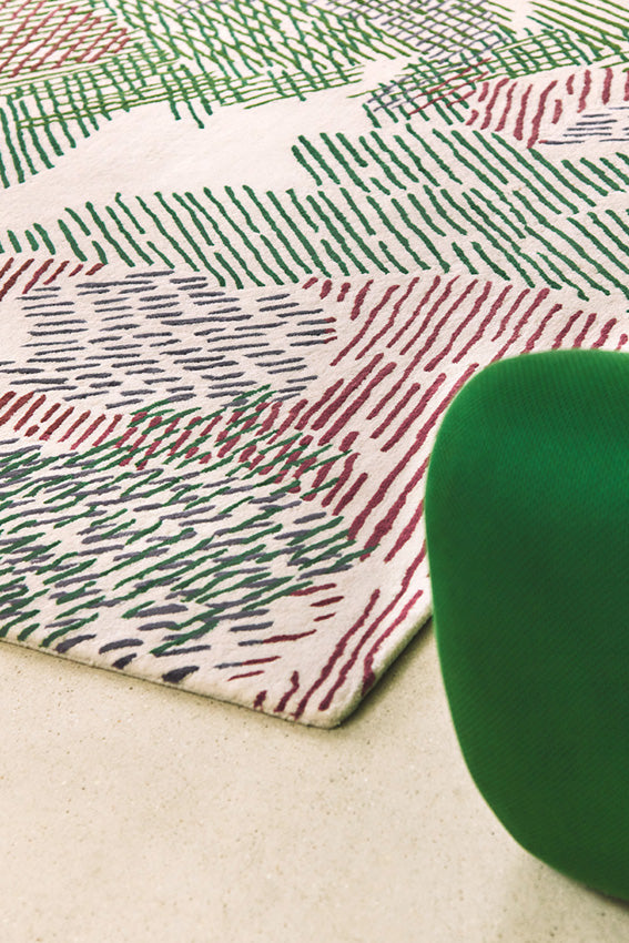 Tapis multicolore en laine - Paysage Printemps - 3 - Toulemonde Bochart