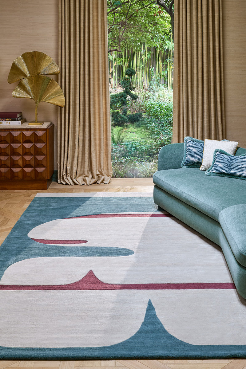 Tapis bleu en laine - Pygmée Glacier - 3 - Toulemonde Bochart