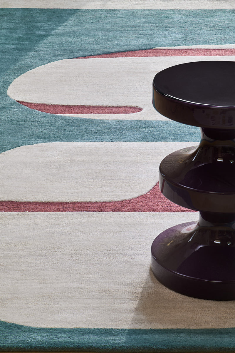 Tapis bleu en laine - Pygmée Glacier - 4 - Toulemonde Bochart