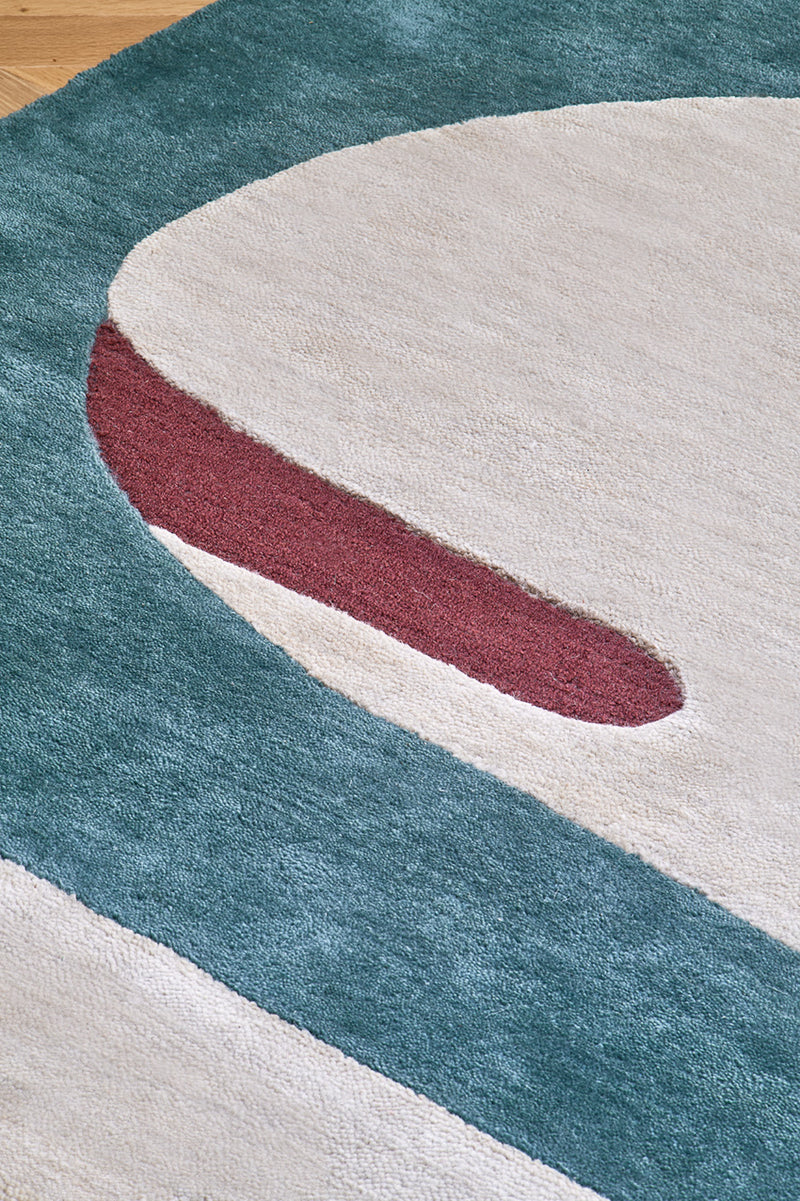 Tapis bleu en laine - Pygmée Glacier - 5 - Toulemonde Bochart
