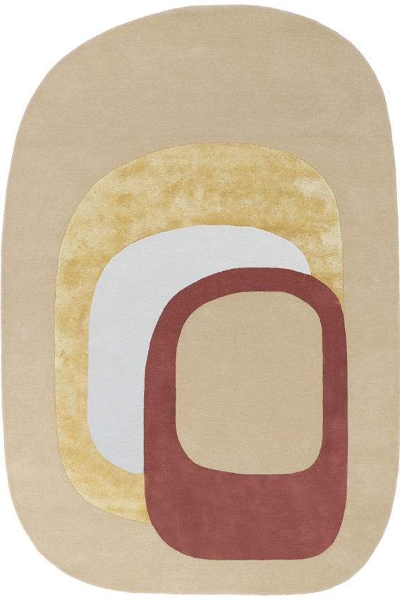 Tapis beige en laine et soie végétale - Spirit Beige - 1 - Toulemonde Bochart