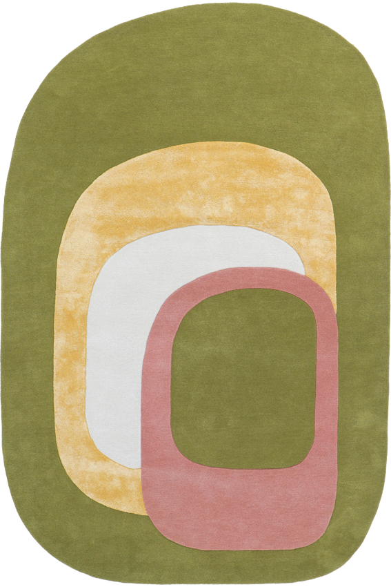 Tapis vert en laine et soie végétale - Spirit Printemps - 1 - Toulemonde Bochart
