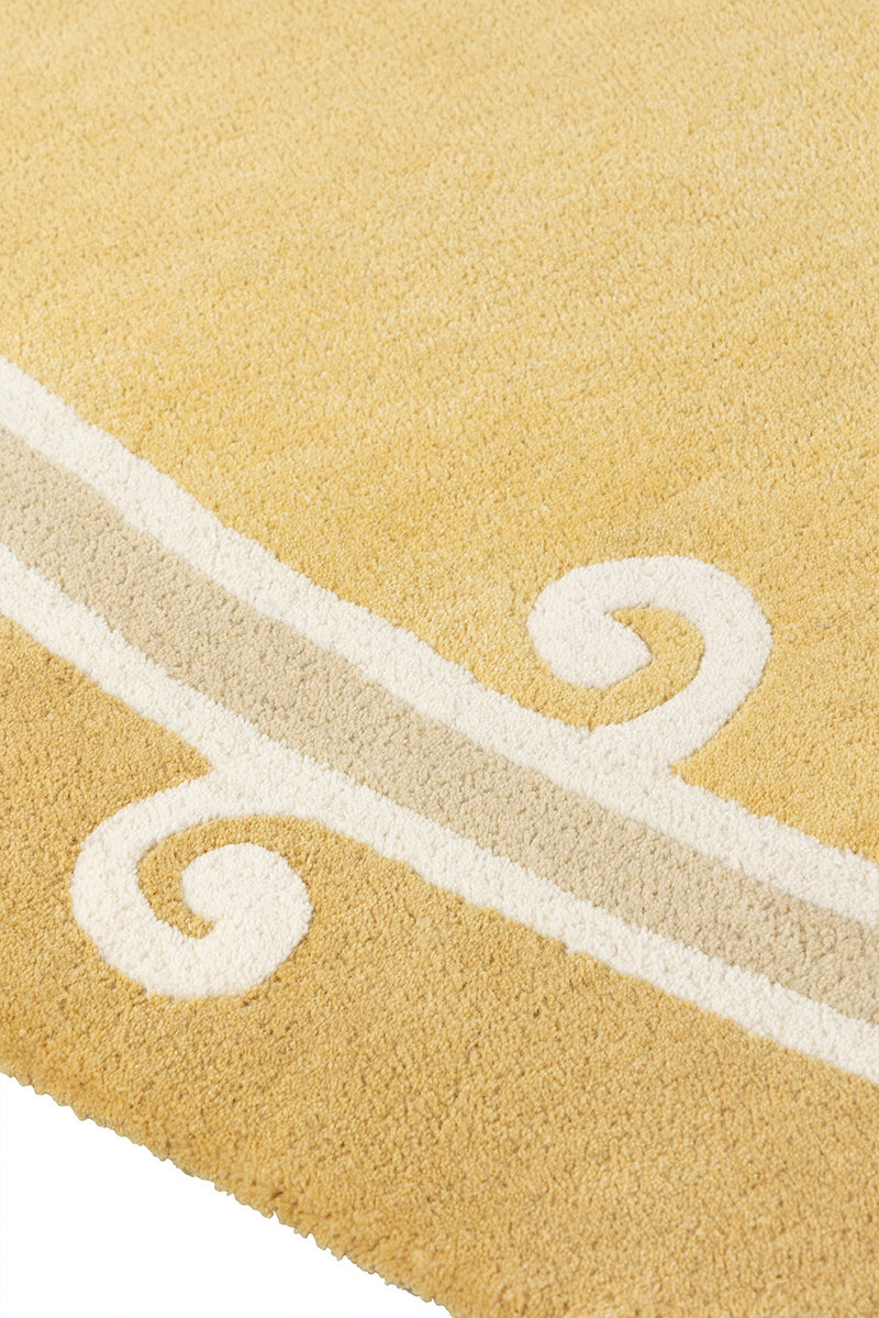 Tapis beige en laine - Syracuse Rond Jaune - 3 - Toulemonde Bochart