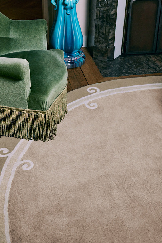 Tapis beige en laine - Syracuse Rond Naturel - 2 - Toulemonde Bochart