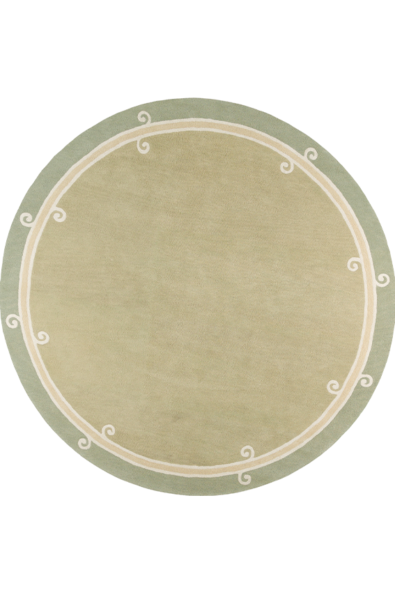 Tapis vert en laine - Syracuse Rond Sauge - 1 - Toulemonde Bochart