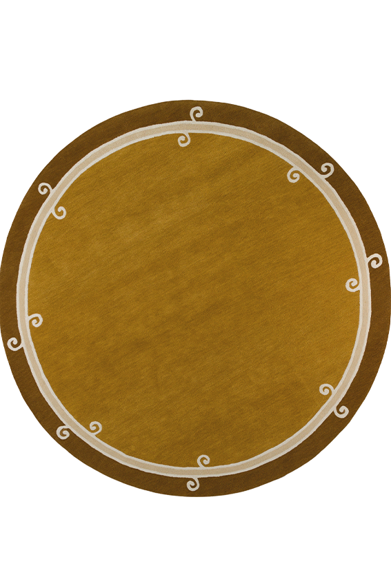 Tapis brun en laine - Syracuse Rond Tabac - 1 - Toulemonde Bochart