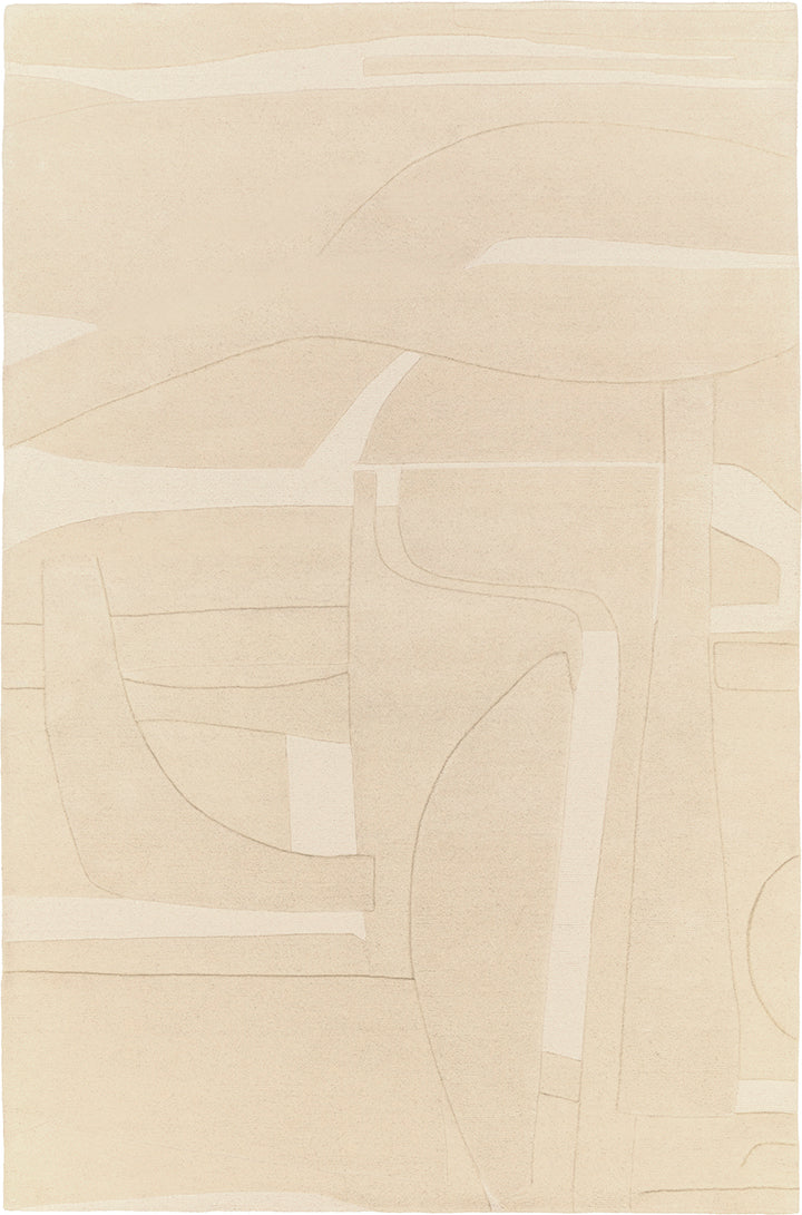 Tapis beige en laine - Collage Beige - 1 - Toulemonde Bochart