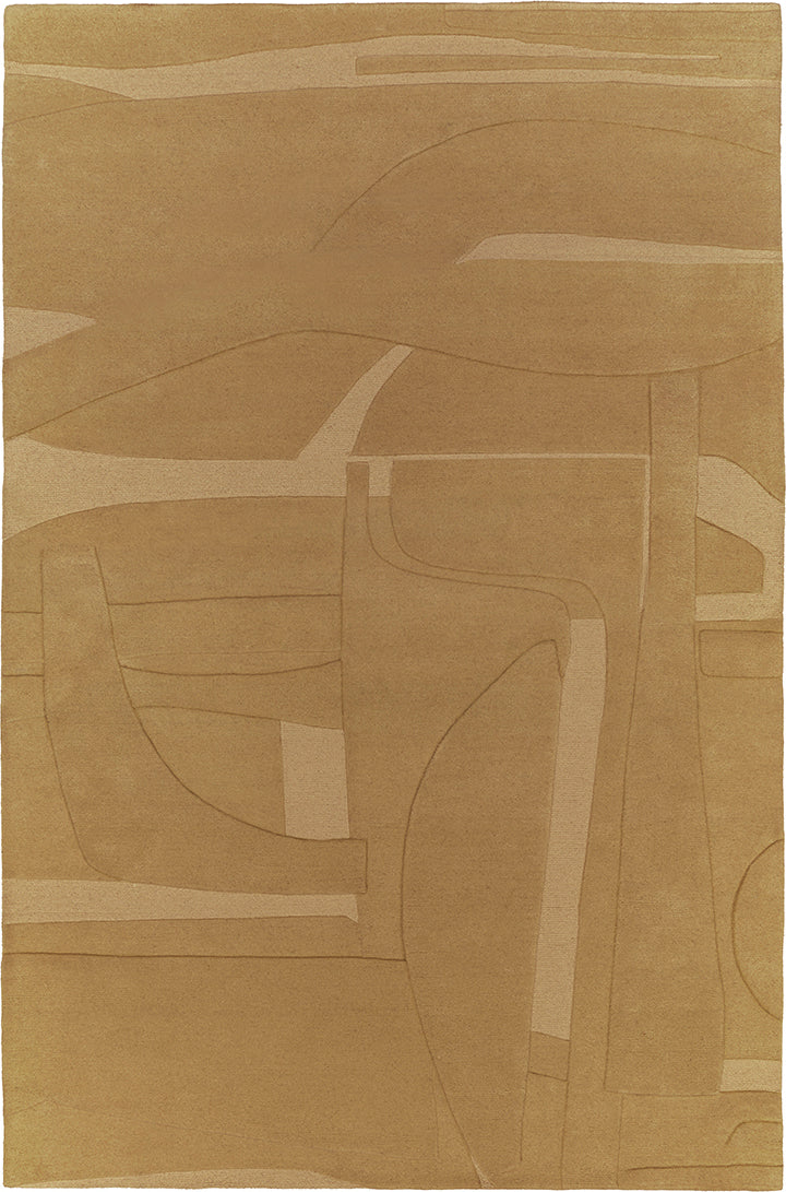 Tapis brun en laine - Collage Écureuil - 1 - Toulemonde Bochart