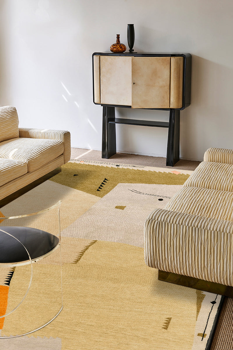 Tapis beige en laine - Jason Automne - 2 - Toulemonde Bochart