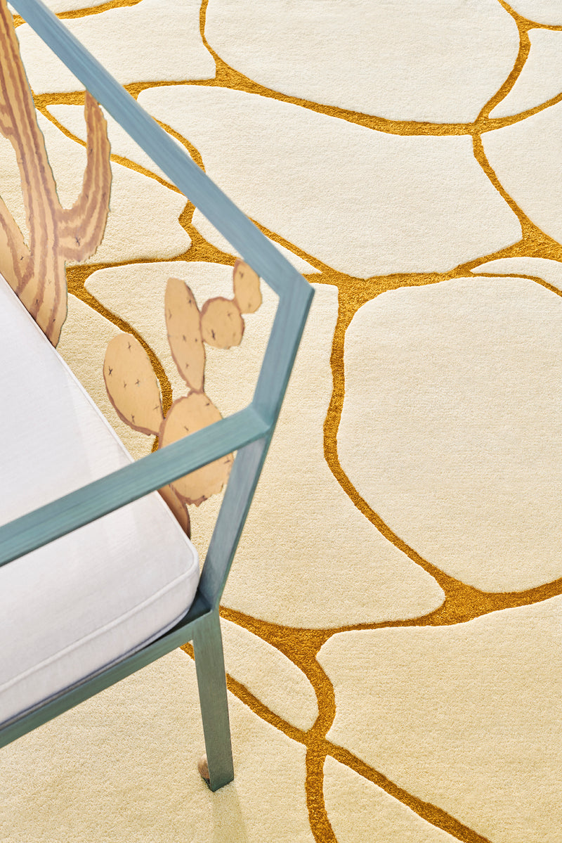 Tapis beige en laine et viscose - Ambre Naturel - 4 - Toulemonde Bochart