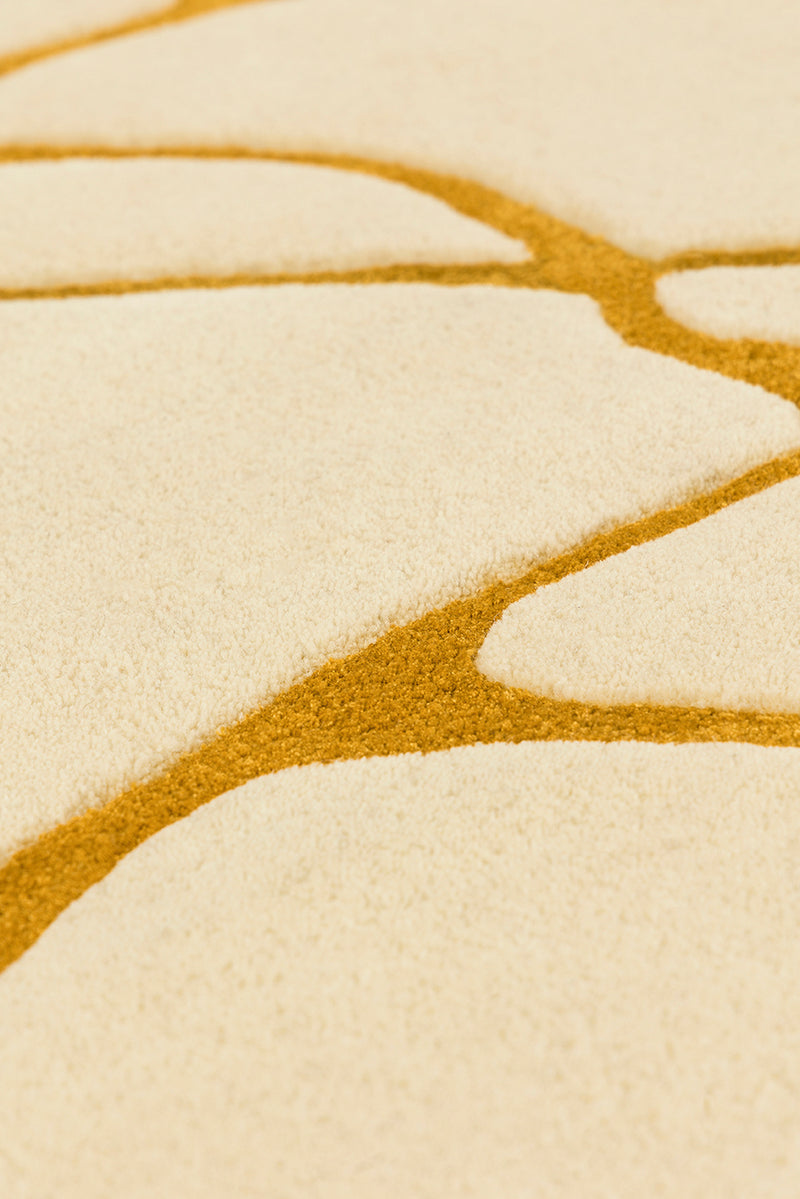 Tapis beige en laine et viscose - Ambre Naturel - 5 - Toulemonde Bochart