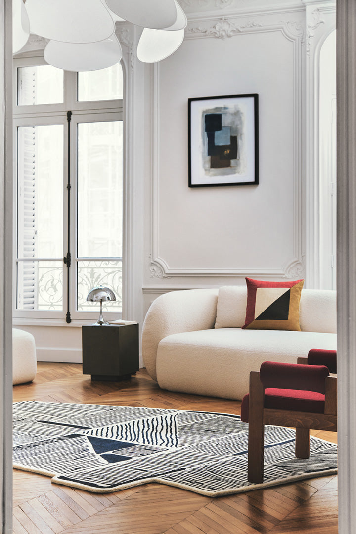 Tapis bleu en laine - Antica Bleu - 2 - Toulemonde Bochart