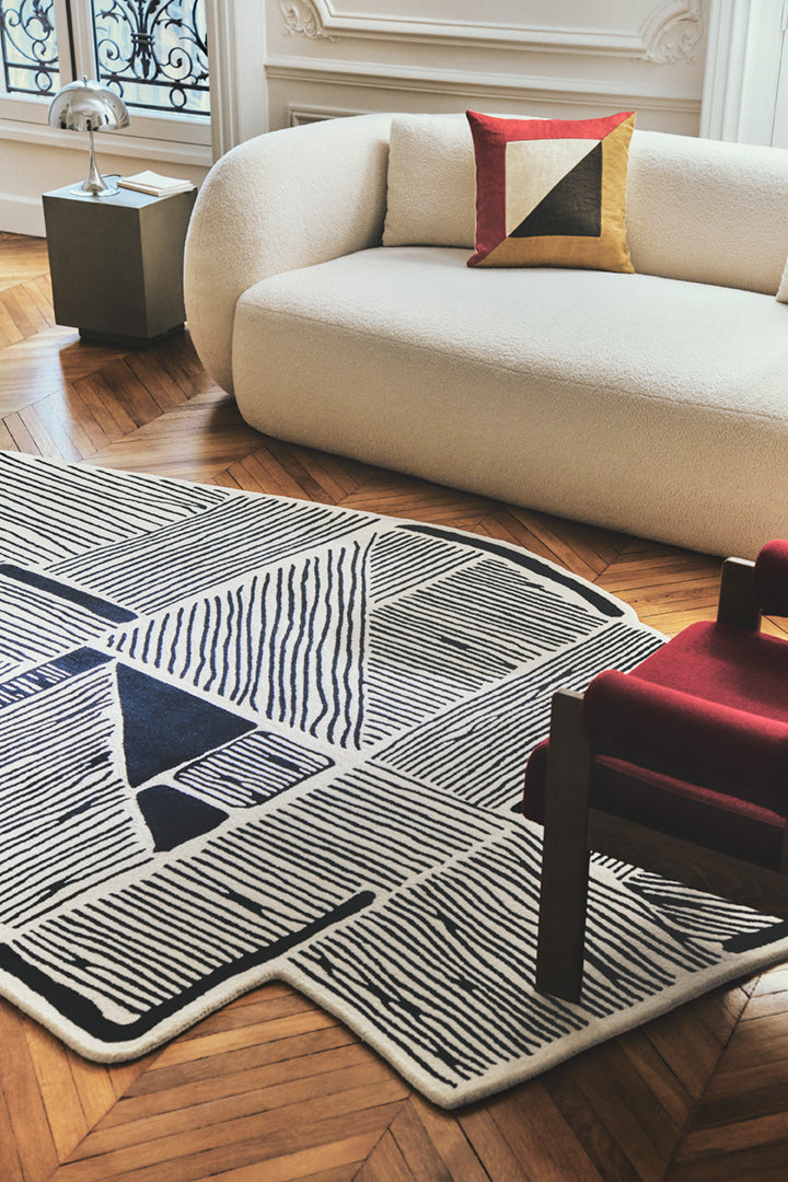Tapis bleu en laine - Antica Bleu - 3 - Toulemonde Bochart