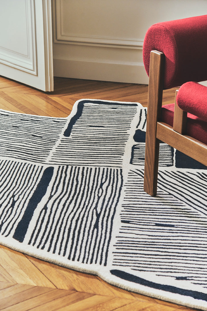 Tapis bleu en laine - Antica Bleu - 4 - Toulemonde Bochart