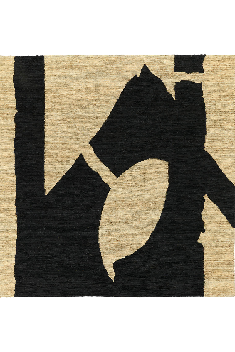 Tapis noir en jute - Arcades Noir - 1 - Toulemonde Bochart