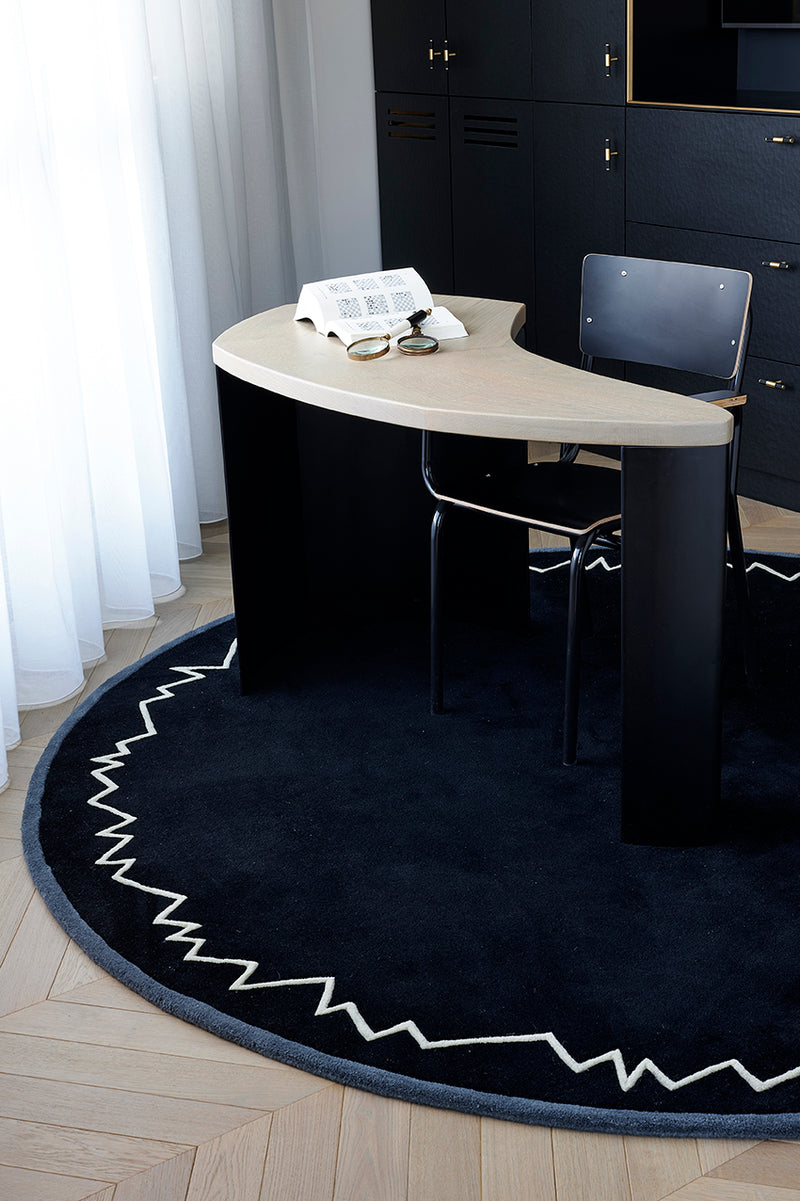 Tapis noir en laine - Baikal Noir - 2 - Toulemonde Bochart