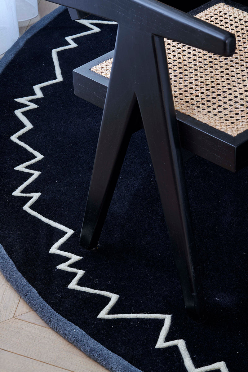 Tapis noir en laine - Baikal Noir - 4 - Toulemonde Bochart