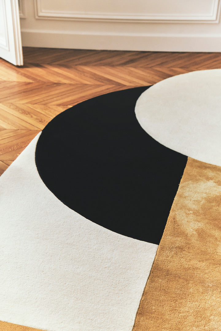 Tapis noir en laine tencel - Bijoux Noir - 6 - Toulemonde Bochart
