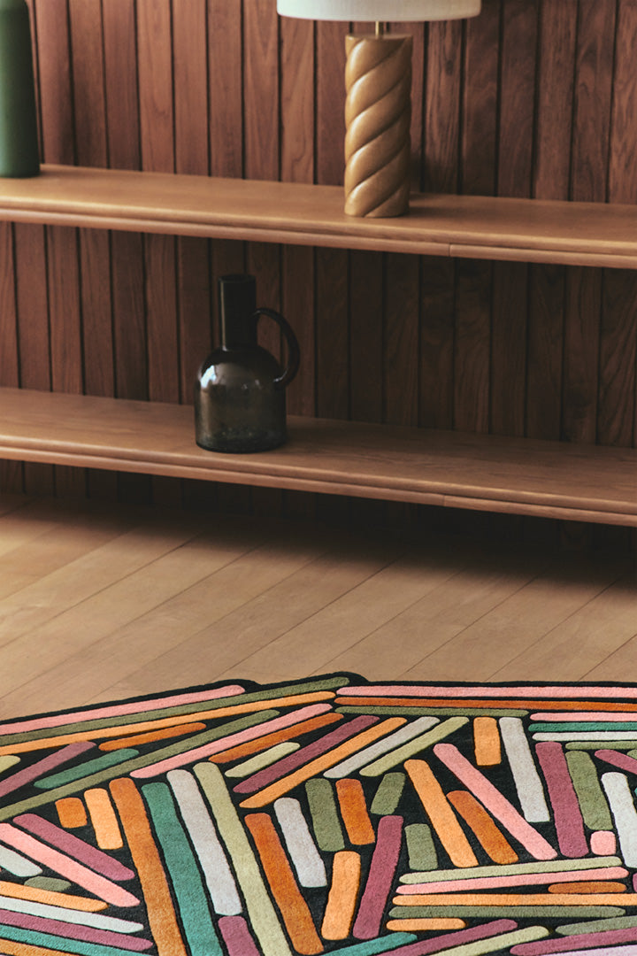 Tapis multicolore printemps en laine - Brindilles Printemps - 4 - Toulemonde Bochart