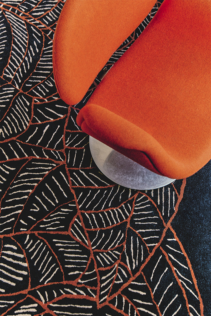 Tapis bleu nuit en laine - Eden Nuit - 4 - Toulemonde Bochart