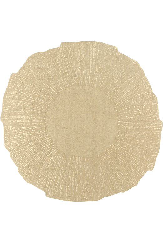 Tapis beige est 100% laine - Eye Flower Beige - 1 - Toulemonde Bochart