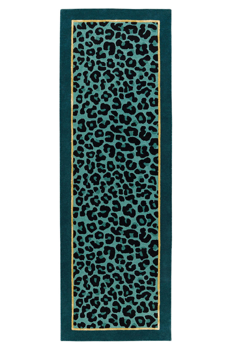 Tapis bleu en laine et viscose - Fauve Aqua - 5 - Toulemonde Bochart