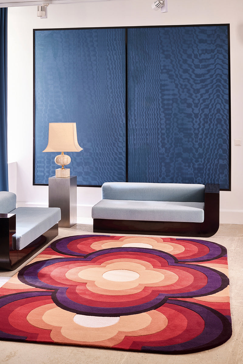 Tapis rose en laine - Flower Power Fushia - 2 - Toulemonde Bochart