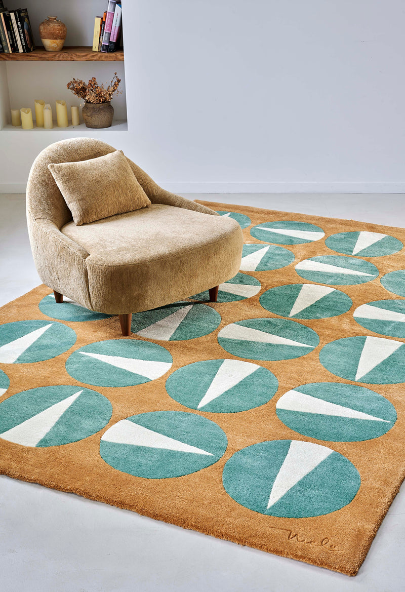 Tapis brun en laine - Gouache Terre - 4 - Toulemonde Bochart