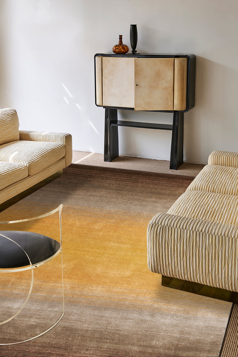 Tapis brun en polyester - Gradian Ete - 2 - Toulemonde Bochart