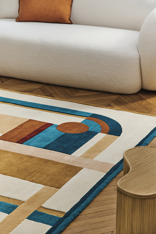 Tapis brun multicolore en laine - Hacienda Multi - 6 - Toulemonde Bochart