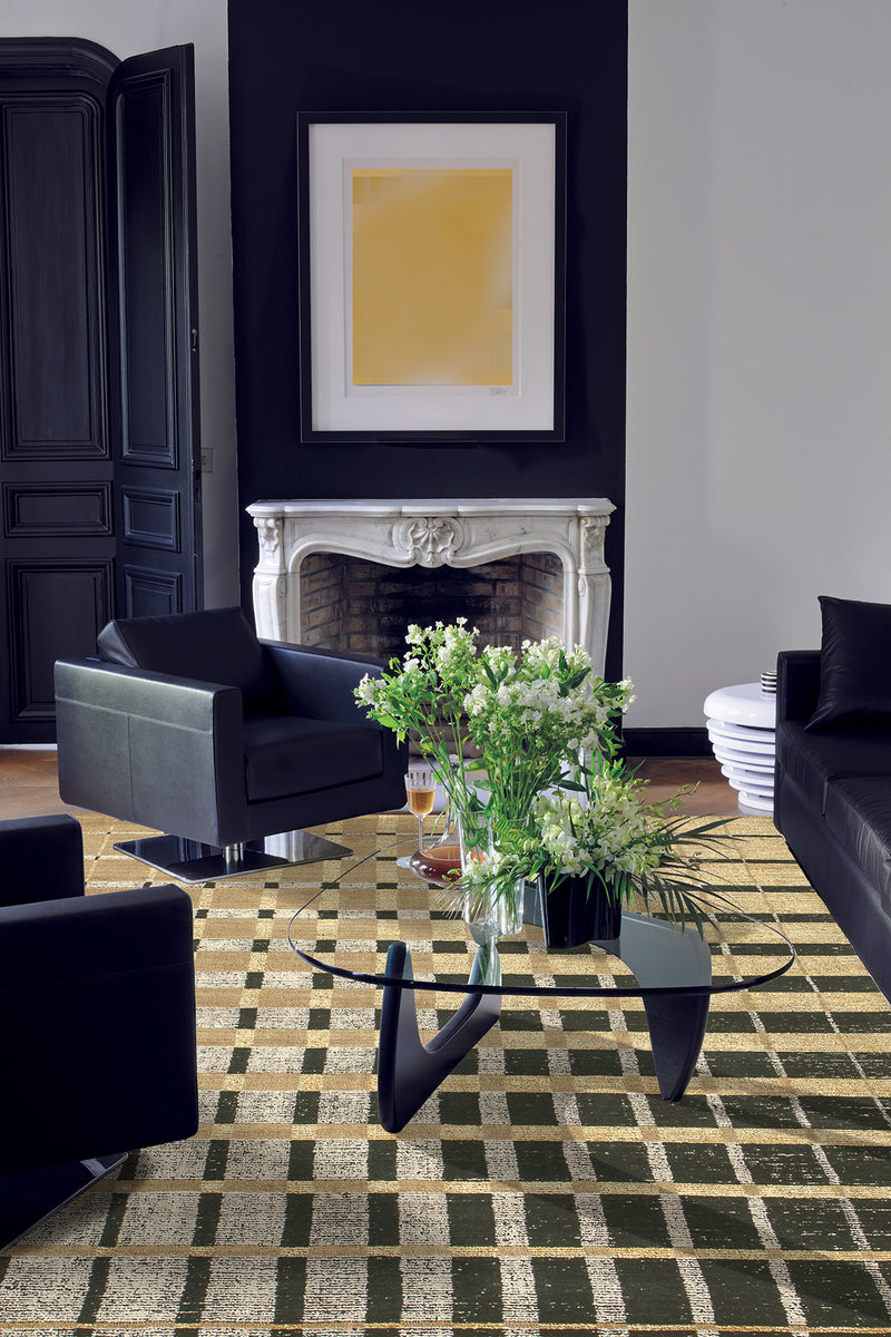 Tapis brun en laine et bambou - Isadora Or - 2 - Toulemonde Bochart